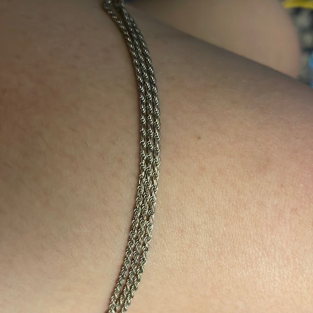 Sterling silver 3 chain bracelet